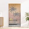 vidaXL Insect Door Curtain Palm Tree Print 35.4"x86.6" Bamboo