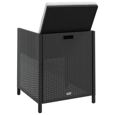 Wicker storage side table with open front and a small vented door.