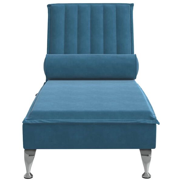 vidaXL Massage Chaise Lounge Blue