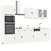 vidaXL Kitchen Cabinet Set White Engineered wood and glass Large