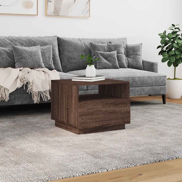 vidaXL Coffee Table Brown Oak Engineered wood 19.7x19.3x15.7 in