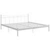 vidaXL Bed Frame White Powder-coated metal Full Durable Rectangular