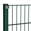 vidaXL Fence Panel with Posts Iron 273.4"x31.5" Green