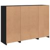 vidaXL Sideboard Set of 3 Black Engineered wood, glass Standard