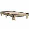 vidaXL Bed Frame Sonoma Oak Engineered wood, Metal Small Single Durable