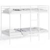 vidaXL Bunk Bed White Steel, mesh fabric Twin Bunk Bed Rectangular