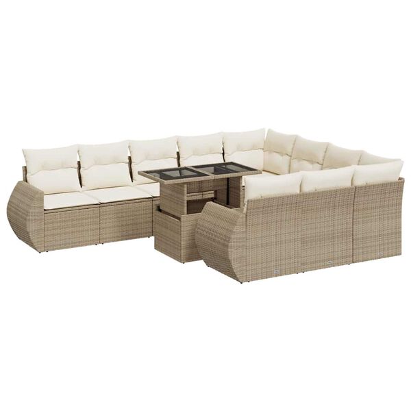 vidaXL Garden Sofa Set Beige