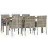 vidaXL Garden Dining Set Grey