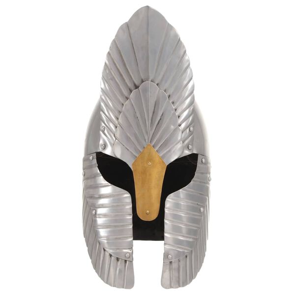 vidaXL Fantasy Medieval Knight Helmet Replica LARP Silver Steel