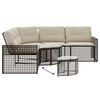 vidaXL Patio Sofa Brown, Cream white