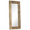 vidaXL Mirror Brown Solid mango wood, glass 19.7 x 43.3 in