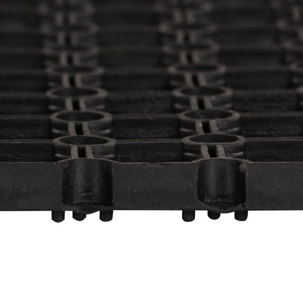 vidaXL Doormat Black 100% Rubber 39.4 x 59.1 in Non-slip Doormat