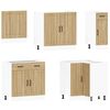 vidaXL Kitchen Cabinet Set Sonoma oak Engineered wood and glass Large