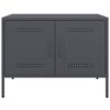 vidaXL TV Cabinet Set of 2 Anthracite Steel Standard Size TV Cabinet