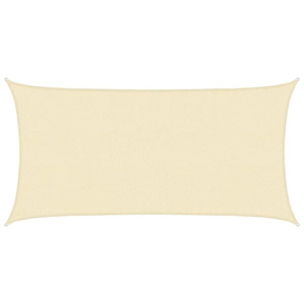 vidaXL Sunshade Sail 1.75 oz/ft&sup2; Cream 8.2x16.4' HDPE