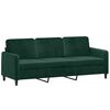 vidaXL Sofa Set Dark Green Velvet, Metal Large Seats Many Sofa Set