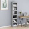 vidaXL Book Cabinet Grey Sonoma Engineered Wood Tall Book Cabinet