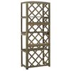 vidaXL Trellis Gray Solid fir wood 21.7x11.8x55.1 in Shelving Trellis