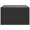 vidaXL Coffee Table Black Engineered wood, glass 27.6 x 19.7 x 11.8 in