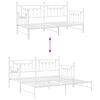 vidaXL Daybed Frame with Headboard White 35.4" x 78.7" Steel