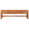 vidaXL TV Cabinet Natural Teak Teak, plywood 55.1 inches wide Rustic