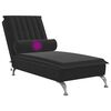 vidaXL Massage Chaise Lounge Black