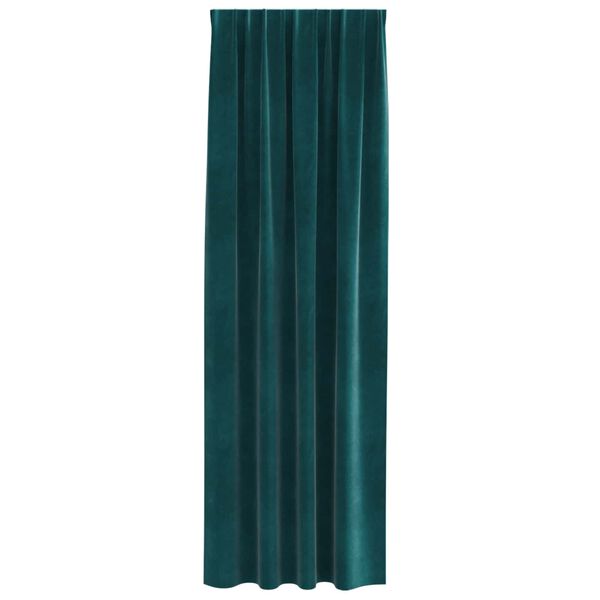vidaXL Blackout Curtains 2 pcs Dark Green 55.12 x 102.36 in Velvet