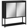 vidaXL Bathroom Mirror Cabinet Black