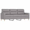 vidaXL 3-Seater Sofa with Pillows&Cushions Light Gray 70.9" Fabric