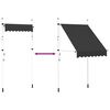 vidaXL Retractable Awning Anthracite Polyester with PU coating, Steel