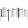 vidaXL Patio Gate Steel 3.3x13.1' Black