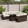 vidaXL Garden Sofa Set Brown,Cream White