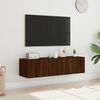 vidaXL TV Wall Cabinet Set of 2 Brown Oak Engineered wood 47.2 in width