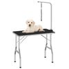 vidaXL Dog Grooming Table Black and Silver