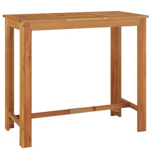 vidaXL Garden Bar Table Natural Wood Solid Acacia Wood 47.2x23.6x41.3 in