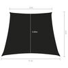 vidaXL Sunshade Sail Oxford Fabric Trapezium 3/5x13.1' Black