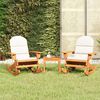 vidaXL Garden Lounge Set Natural Wood, Cream white Solid acacia wood