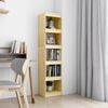 vidaXL Book Cabinet Pinewood Solid Pinewood Tall Book Cabinet