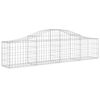 vidaXL Arched Gabion Baskets 25 pcs 78.7"x11.8"x15.7"/23.6" Galvanized Iron