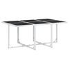 vidaXL Garden Dining Set White, Anthracite