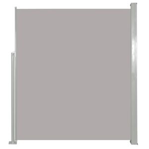 vidaXL Side Awning Grey Polyester, Powder-Coated Steel 67.0 x 118.1 in