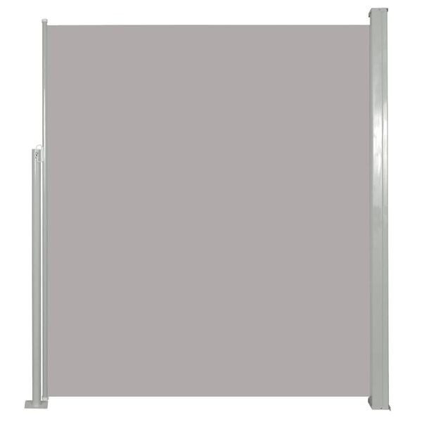 vidaXL Side Awning Grey Polyester, Powder-Coated Steel 67.0 x 118.1 in
