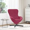 vidaXL Egg Chair Wine Red 24.80 x 28.74 x 35.43 in Velvet