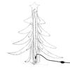 vidaXL Christmas Tree Figure Warm White PVC, Steel Medium Foldable