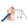 vidaXL Outdoor Playset Natural wood and blue