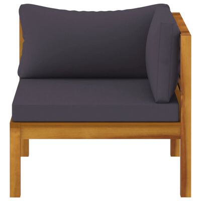 vidaXL 4 Piece Patio Lounge Set with Cushion Solid Acacia Wood