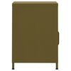 vidaXL Nightstand Set of 2 Olive Green Steel Small Levelers