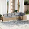 vidaXL Garden Sofa Set Beige, Light grey