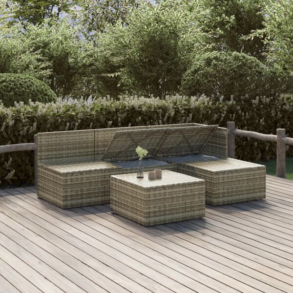 vidaXL Garden Lounge Set Grey, Dark Grey