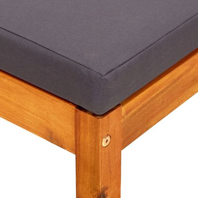 vidaXL Patio Bench with Table & Footrests Solid Acacia Wood